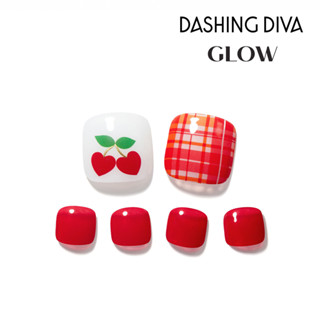 【DASHING DIVA】GLOW足部薄型凝膠美甲貼 櫻桃桃心