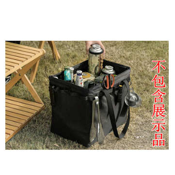 仙人掌小舖 摺疊 支架 大容量 工具包 黑 ( 軍用軍品軍事風托特包環保購物袋旅遊旅行袋登山露營書包