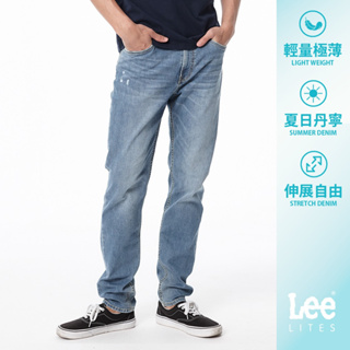 Lee 731 涼感彈性輕量中腰舒適小直筒牛仔褲 男 深藍 Modern LL20022599M