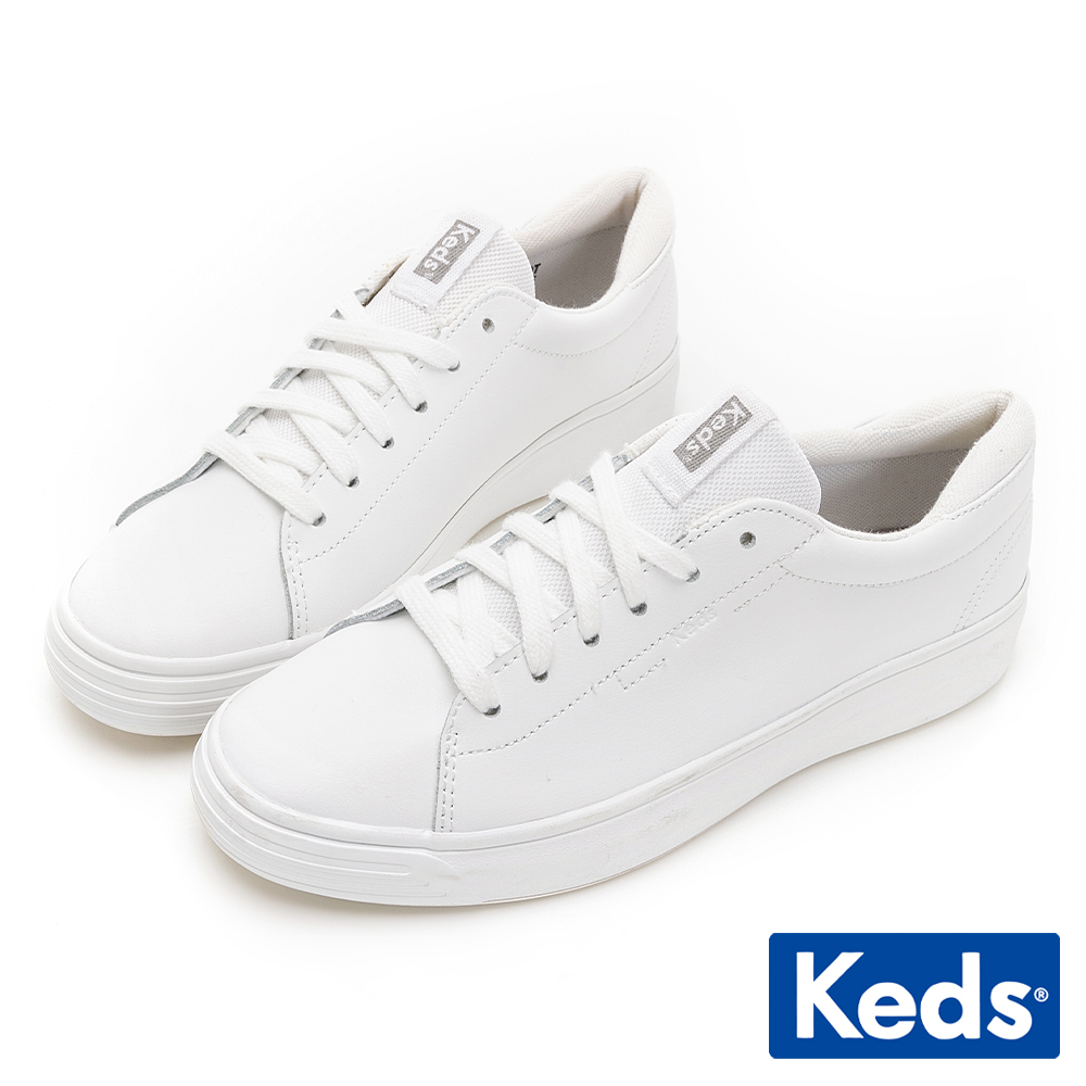 【Keds】ALLEY 極簡時尚皮革休閒鞋-白 (9221W123383)