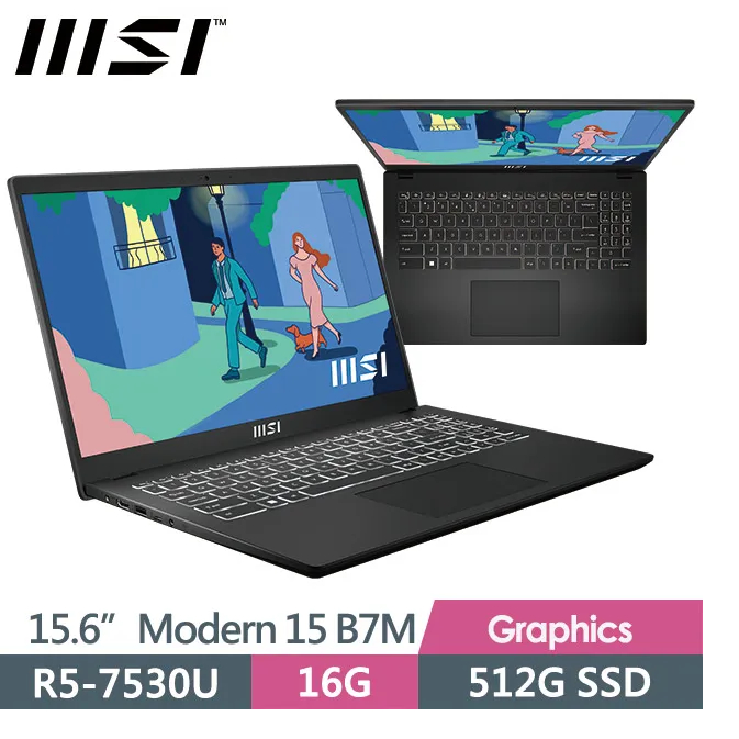 msi Modern 15 B7M-203TW(R5-7530U/16G/512G SSD/15.6FHD/Win11/