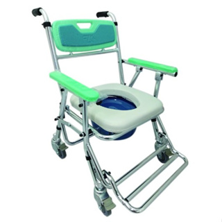 《好康醫療網》富士康鋁合金便器椅洗澡椅(可收合附輪)FZK4542便盆椅-沐浴椅-便盆椅沐浴椅FZK-4542