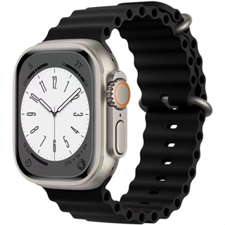 現貨🔥S9適用 Apple Watch S8 Ultra 2洋錶帶 矽膠 防水 SE S7 透氣 蘋果手錶 iWatch