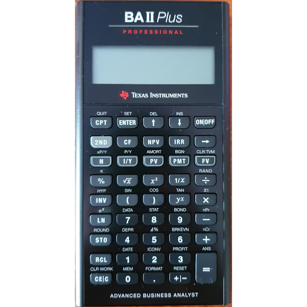 【幾近全新，僅使用過一次】 TI BA II Plus Professional 專業財務計算機