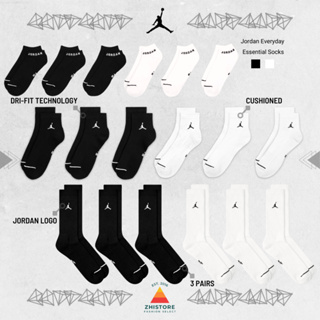【ZhiStore】Nike Air Jordan【三雙一組】短襪 中筒襪 長襪 襪子 DX9632-010 100
