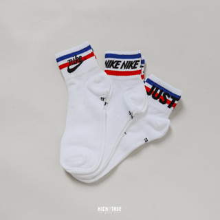 NIKE EVERYDAY ESSENTIAL LOGO SOCKS 藍紅條紋復古LOGO中筒襪【DX5080-100】