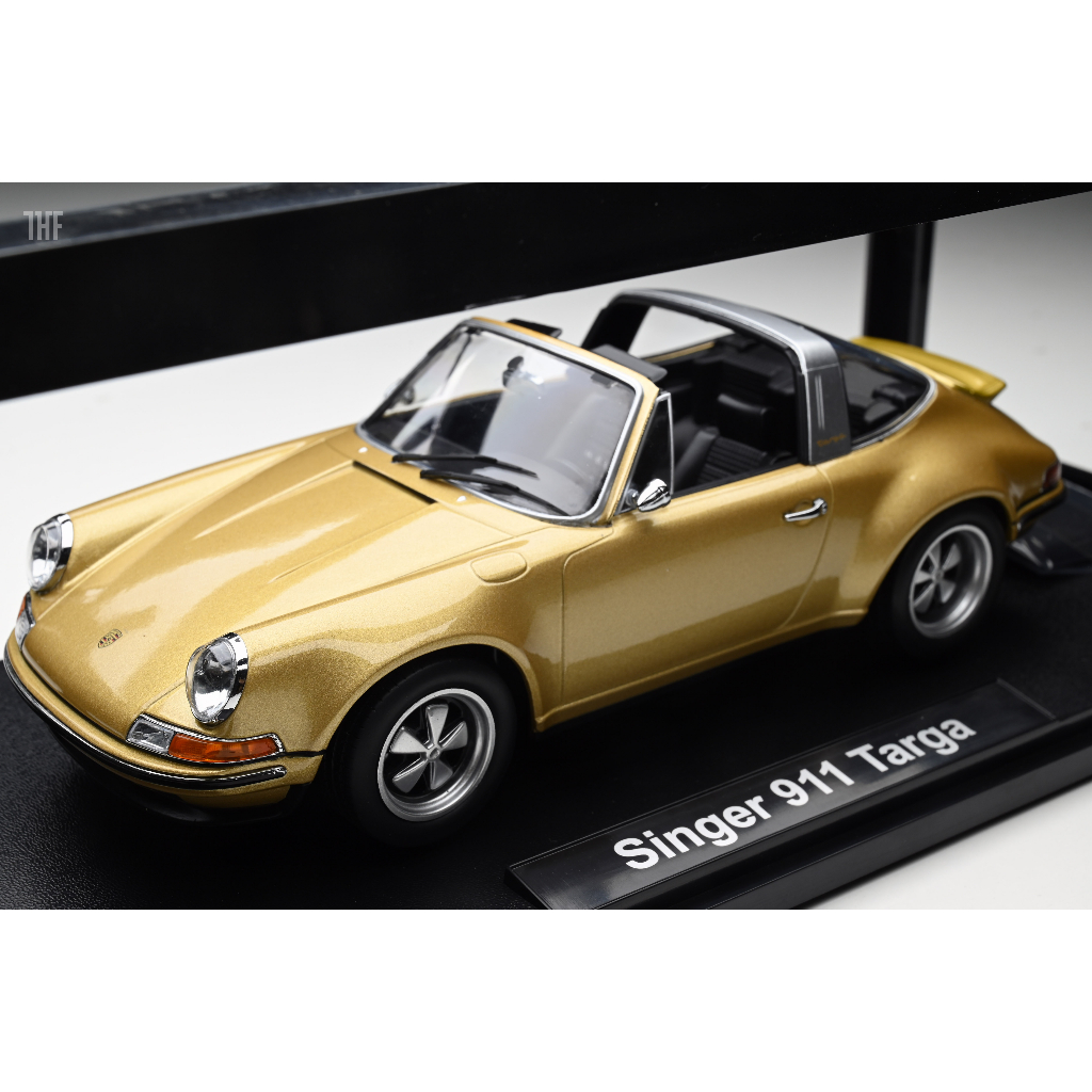 Porsche 911 Targa Singer Design 金色 1/18 KK scale