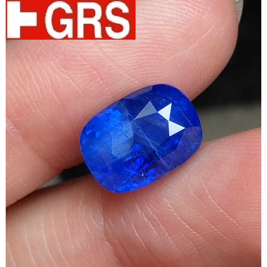 【台北周先生】天然錫蘭無燒皇家藍藍寶石 7.98克拉 濃郁Vivid blue 無燒無處理 送GRS證書