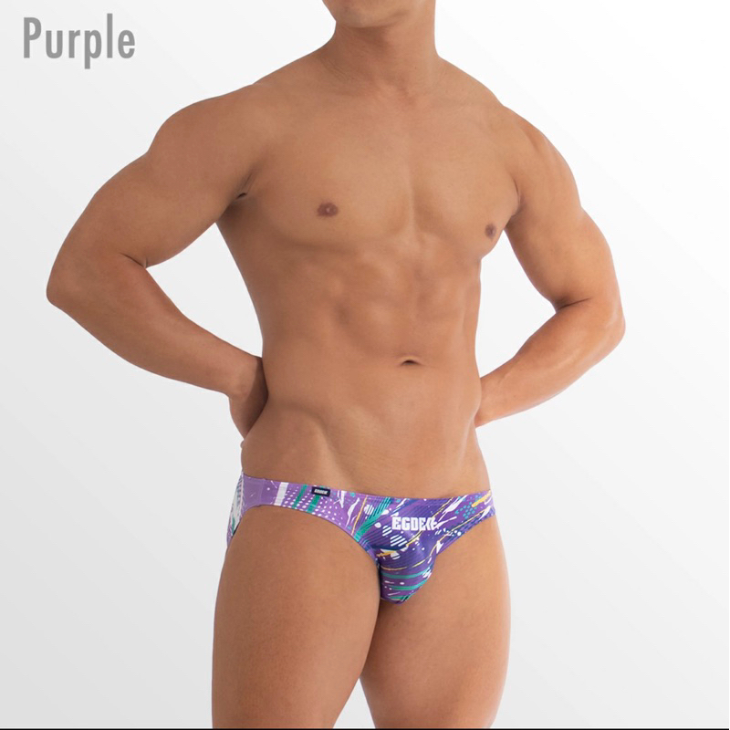 日本EGDE超低腰(紫色/M號），FRONTIER系列三角內褲/現貨在台，免等待。日本製（紫色/M號）