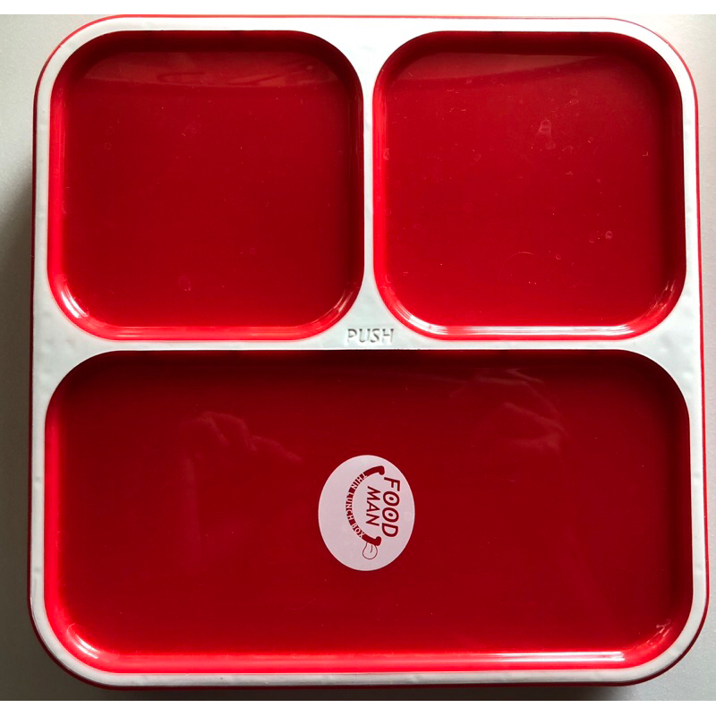 客訂勿下單！！日本Foodman 薄型便當盒 紅色 800ml（二手）兩個一起賣