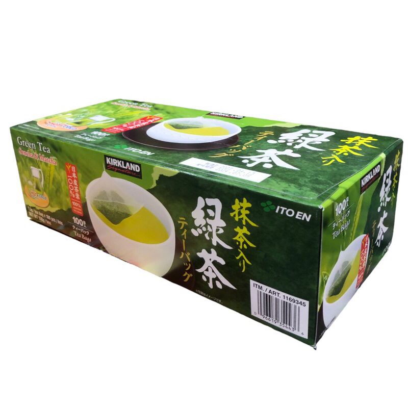 Kirkland Signature 科克蘭 日本 綠茶包 1.5g/入（一箱100入）綠茶+抹茶