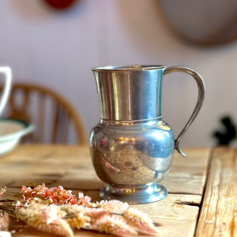 迷人法國古董純錫厚實茶壺Charming French antique pewter teapot