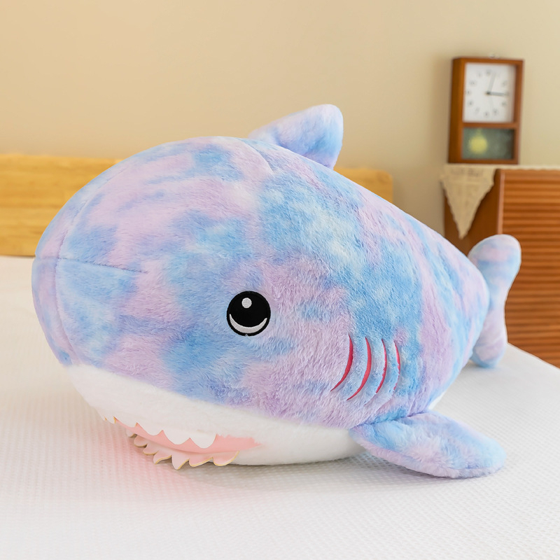 【寵物玩具】新款迷彩鯊魚海洋生物章魚魟魚海豚抱枕海洋館鯊魚寵物貓貓狗狗