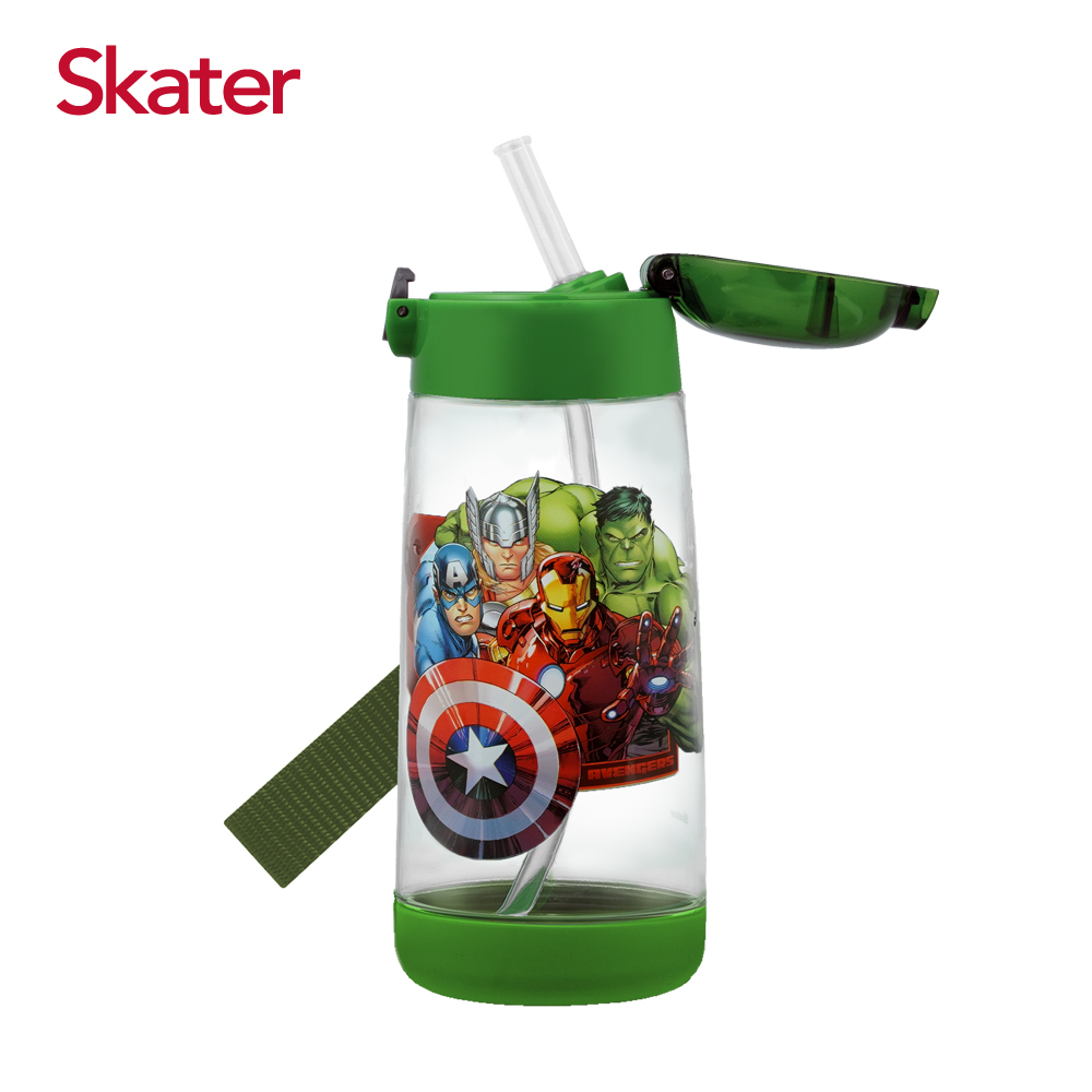 Skater PET吸管水壺(480ml)-MARVEL