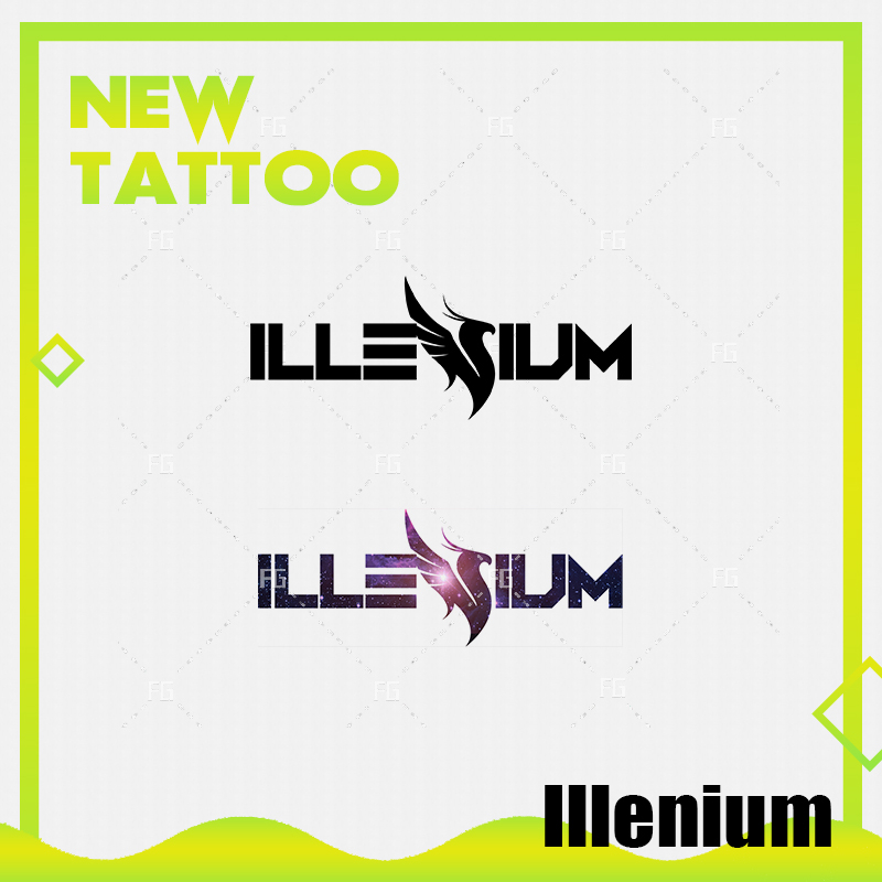 FG派對人►ILLENIUM 經典款 LOGO 防水紋身貼 電音 派對周邊 S2O 潑水趴
