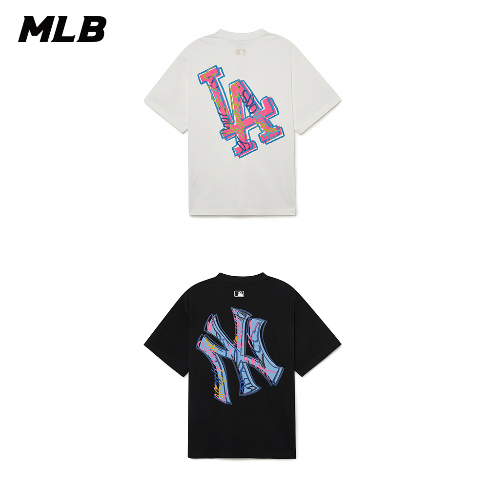 MLB 短袖T恤 POP ART系列 道奇/洋基隊 (3ATSL2134-兩色任選)【官方旗艦店】
