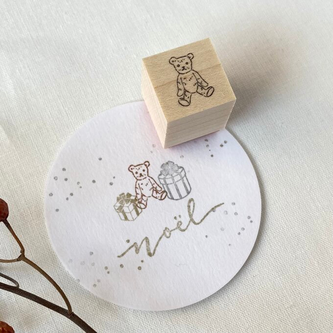 《現貨》日本文創 もりりんご Moriringo 小泰迪熊  印章 木質印章