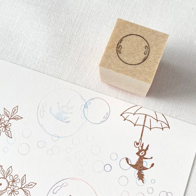 《現貨》日本文創 もりりんご Moriringo 小泡泡 印章 木質印章