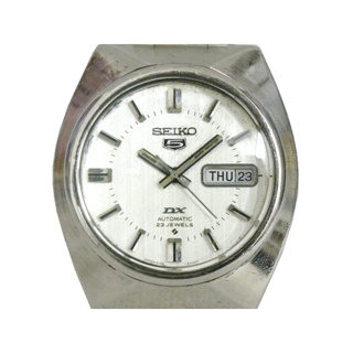 [專業] 機械錶 [SEIKO 4D8332] 精工5號自動錶[DX][23石][銀色面+星+日期]時尚/軍錶