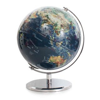 [AR互動款]【SkyGlobe】10吋衛星亮面金屬底座地球儀(中英文對照)《WUZ屋子》地球儀 地圖 臺灣製 教學款