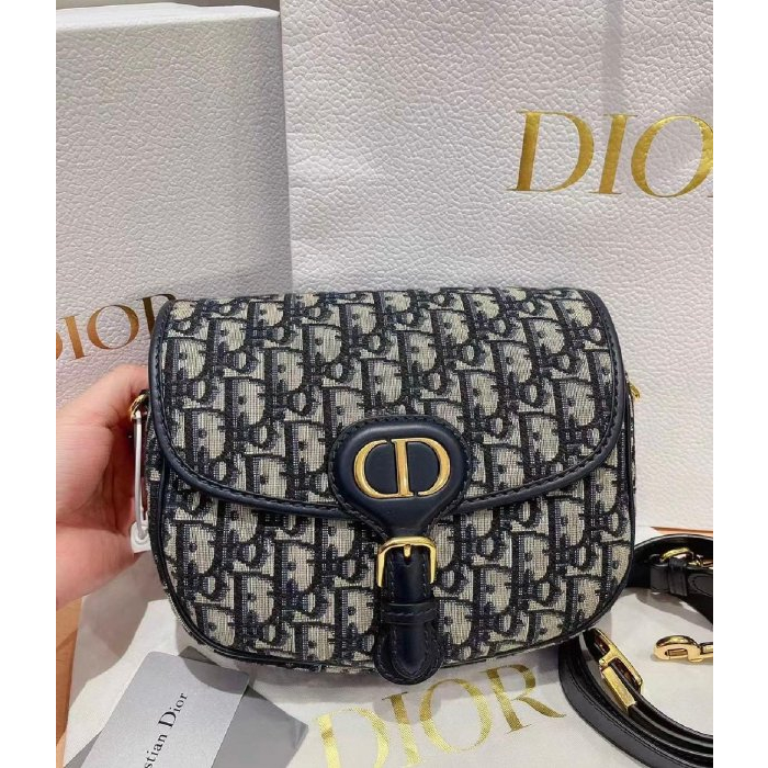 *SHIHNA名牌精品*Dior Bobby bag 老花 Oblique 中款 馬鞍包