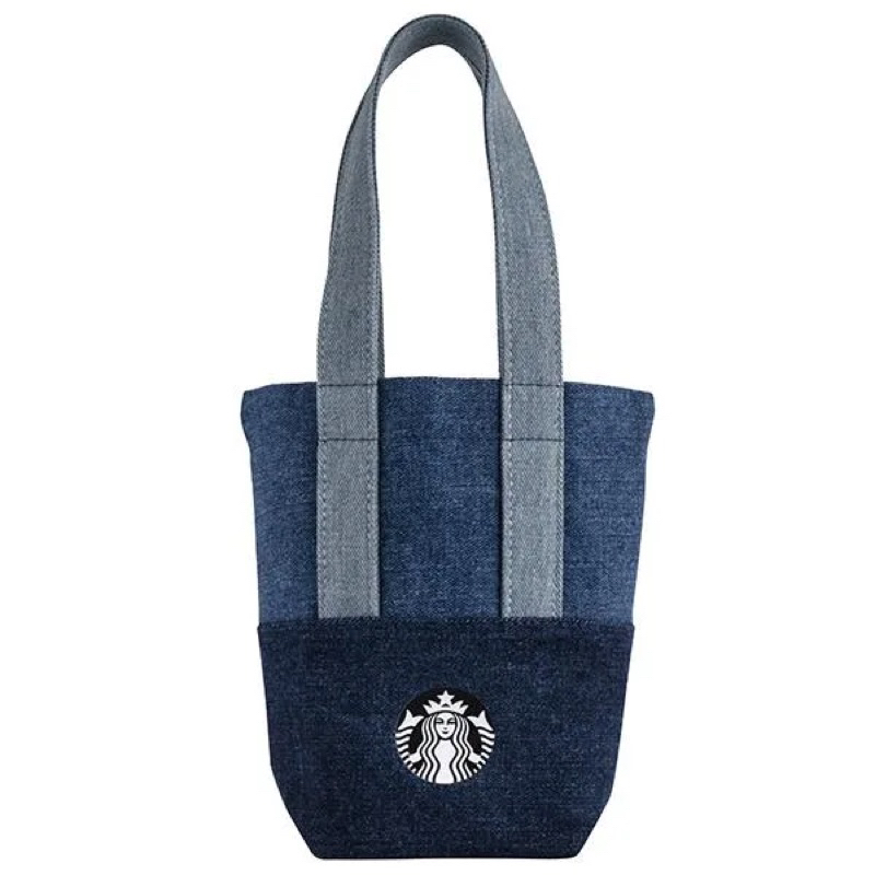 星巴克 丹寧拼色隨行杯袋 Starbucks Reusable Togo Bag - Dark Cool Denim
