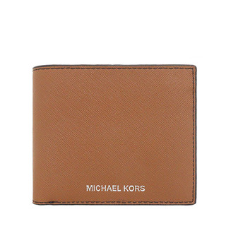 MICHAEL KORS 短夾 皮夾 防刮真皮 男夾 錢包 零錢袋 M49115 焦糖色MK(現貨)