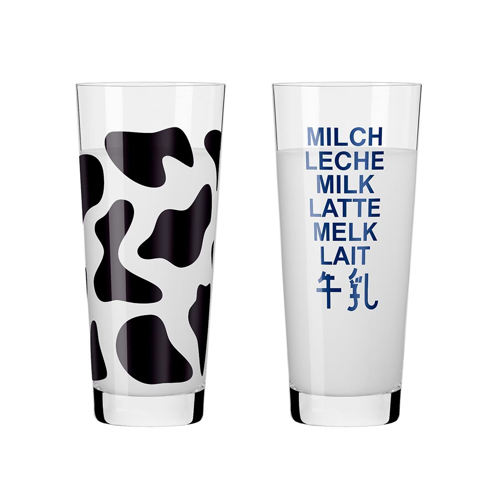 【德國RITZENHOFF+】30周年限量牛奶紀念對杯(1組2入)《WUZ屋子》復刻版 牛奶杯 玻璃杯