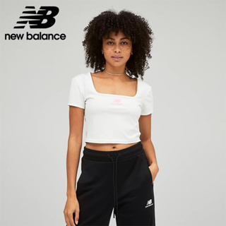 大灌體育👟 [New Balance]NB短袖上衣_女性_象牙白_AWT21502SST