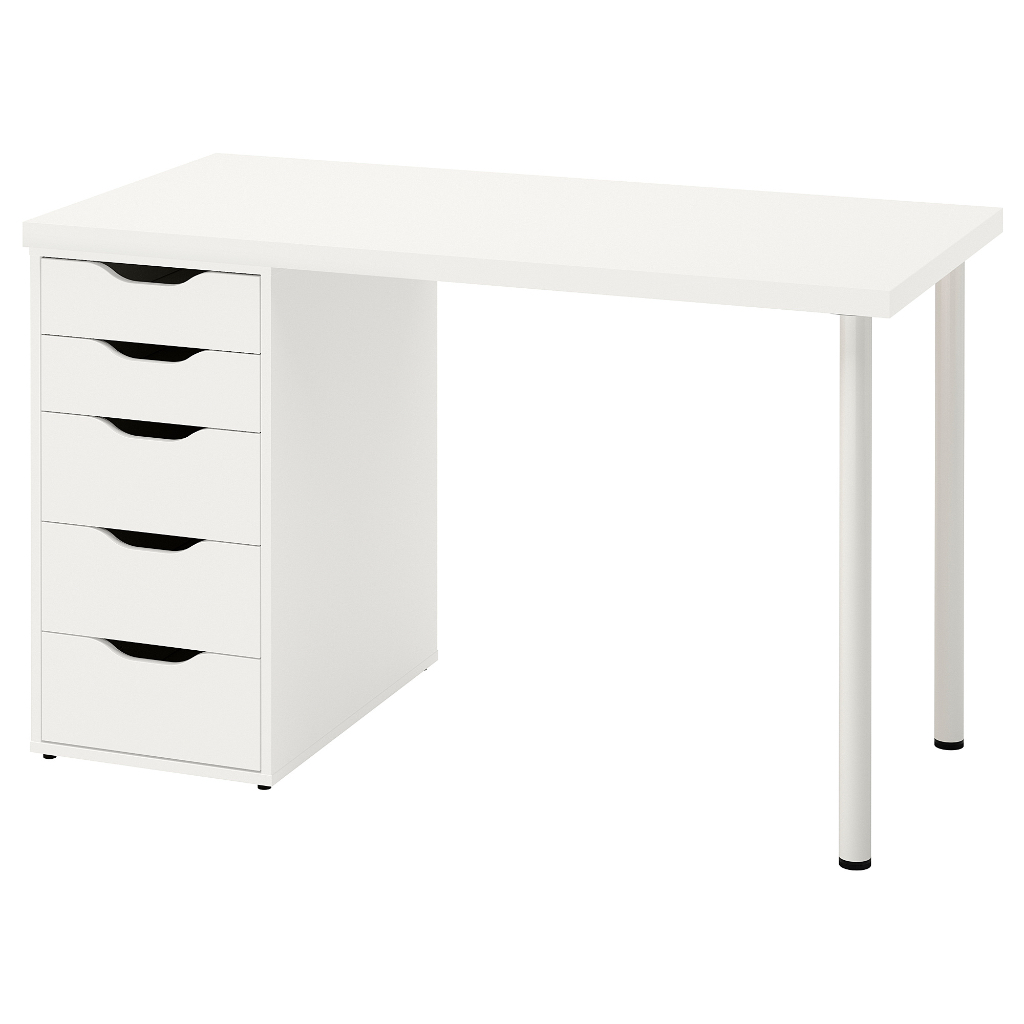 北歐LOFT風格經典IKEA宜家LAGKAPTEN/ALEX桌+抽屜櫃/書桌電腦桌工作桌/白色/二手八成新/特$2480