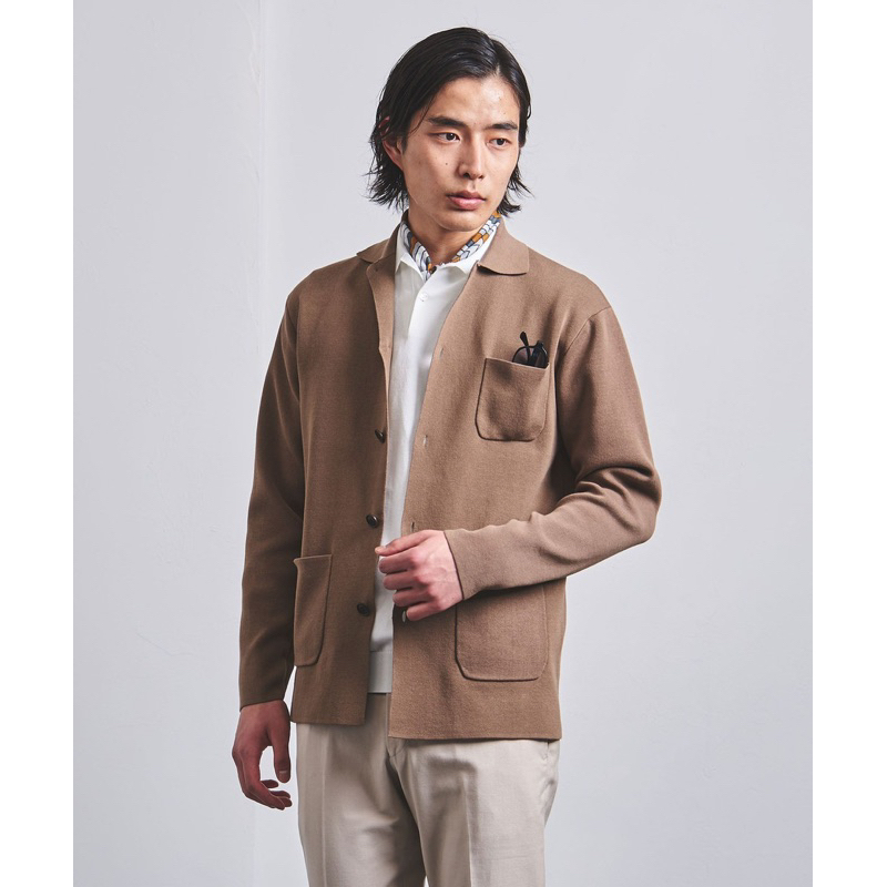 《全新》男士 🇯🇵 UNITED ARROWS 棉質針織外套 / 顏色：🏾棕色  /  尺寸：M號