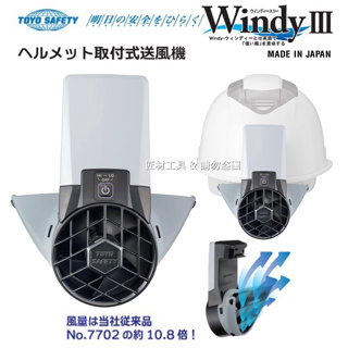 日本 TOYO 安全帽送風機 風扇 日本東洋物產 Windy III NO.7703 日本製
