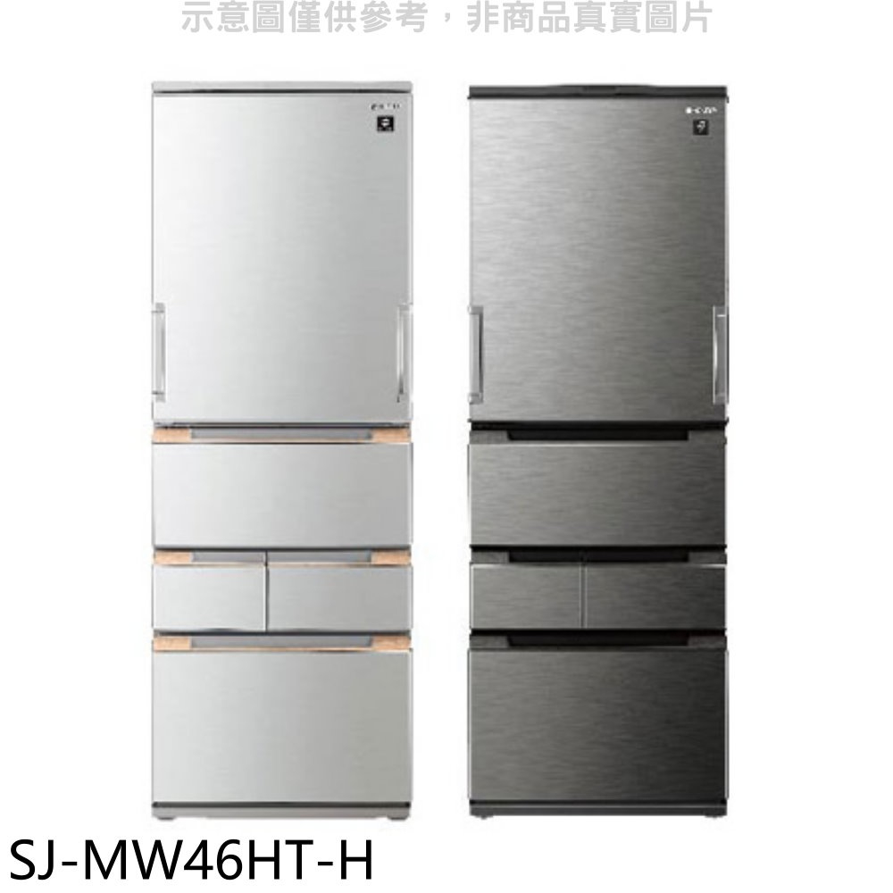 《再議價》SHARP夏普【SJ-MW46HT-H】457公升自動除菌離子尊爵灰冰箱回函贈(含標準安裝).