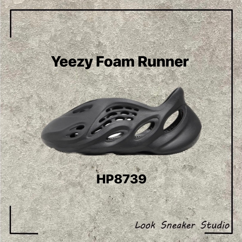 路克 Look👀 adidas Yeezy Foam 椰子 肯爺 涼 拖鞋 洞洞鞋 黑色 黑魂 HP8739