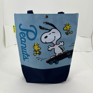 ❮全新❯ 日本 SNOOPY 史努比 保溫袋 保溫袋 藍色購物提袋 手提袋 保鮮 保溫 保冷 保冰 國泰人壽聯名 環保袋
