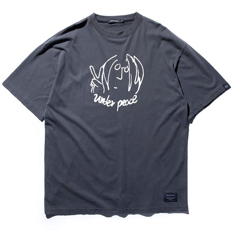 UNDER PEACE 21AW PEACE / WASHED OVERSIZE TEE 寬版 短T (黑色) 化學原宿