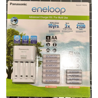 【好市多代購】Panasonic Eneloop 電池 + 充電器套組 / AA 三號10入 / AAA四號充電電10入