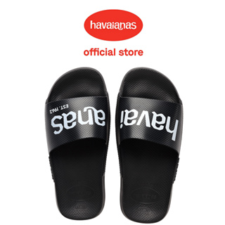 Havaianas哈瓦仕 拖鞋 室內外拖鞋 一字拖 大LOGO 黑Slide Classic 4148124-0090U