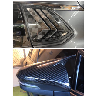🔥臺灣製造 corolla cross CC 專車專用 碳纖維 牛角 後視鏡蓋 後照鏡殼 黏貼款 後三角窗 百葉窗