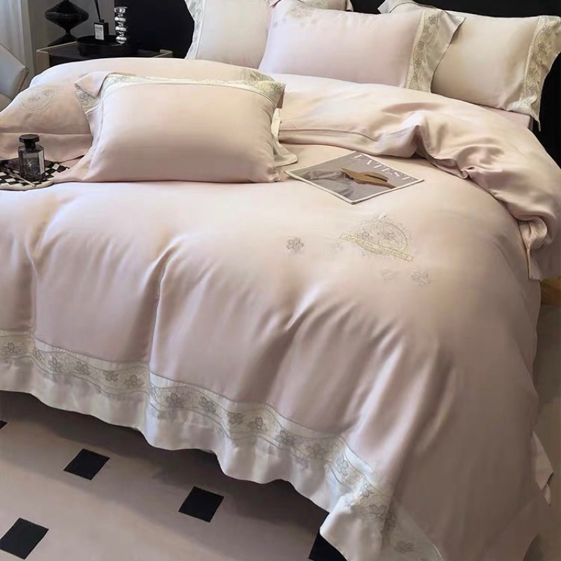 3色/歐美80支天絲刺繡床包組 專櫃品質 飯店等級 ikea床墊尺寸 素色床單被套枕套 雙人床包 雙人加大床包