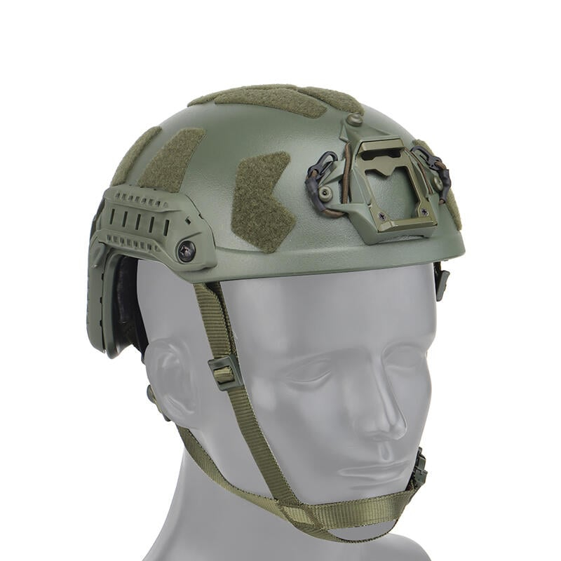 2館 生存遊戲 SF 全防護 戰術頭盔 II 綠 ( 軍用生存遊戲警察軍人士兵鋼盔頭盔安全帽護具海豹運動自行車滑板