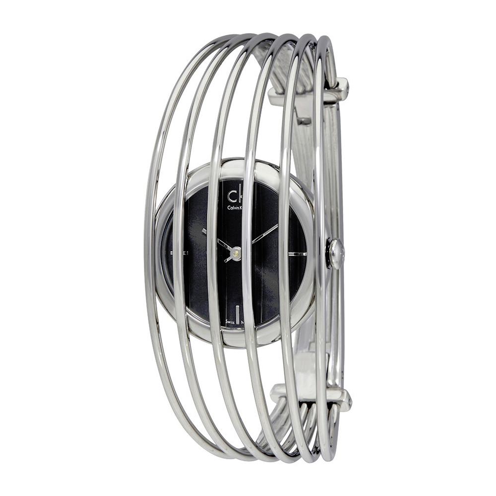 CK Calvin Klein 鳥籠式鏤空腕錶 K9923107