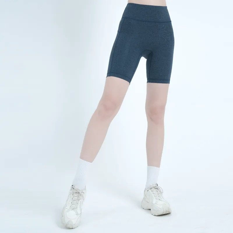 YOGA FLOW Slim Shorts - 3D剪裁修身五分褲 - 蒲藍 Modern Denim