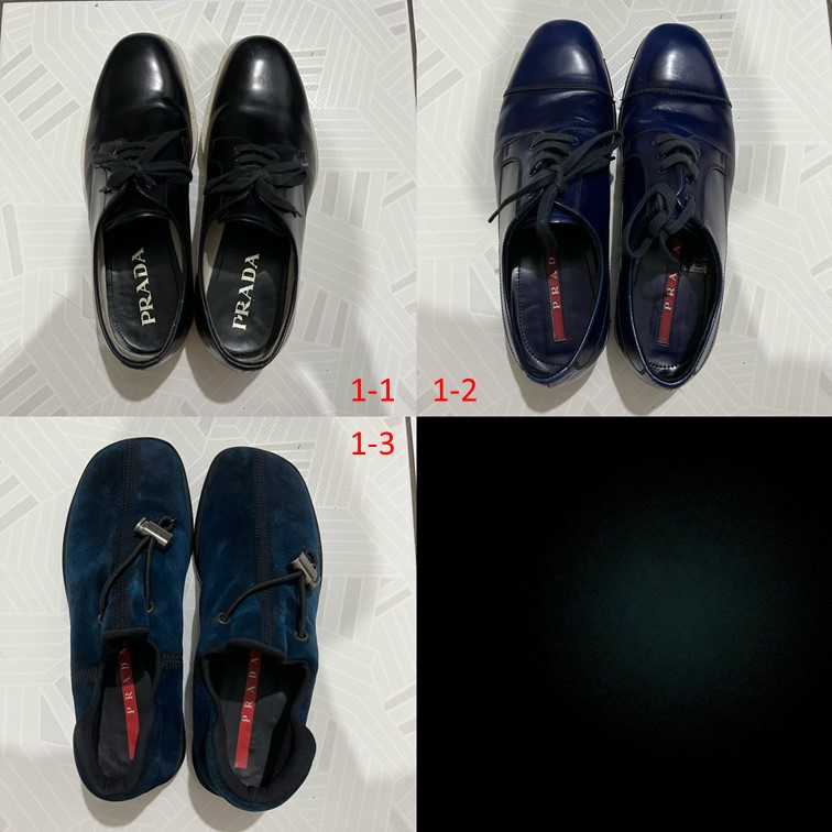 1.Prada 專櫃 黑色/深藍色 皮鞋 二手鞋子/現貨