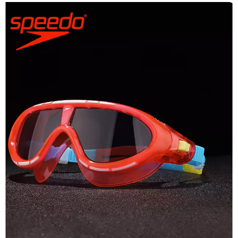 Speedo/速比濤 游泳鏡兒童大框防霧防水高清拼接撞色泳鏡護目鏡
