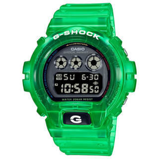 【CASIO】G-SHOCK 經典6900系列 復古透明綠數位電子表 DW-6900JT-3 台灣卡西歐公司貨保固一年