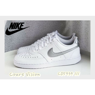 宏亮 Nike 休閒鞋 Court Vision 女經典款 百搭 白 灰 CD5434 111