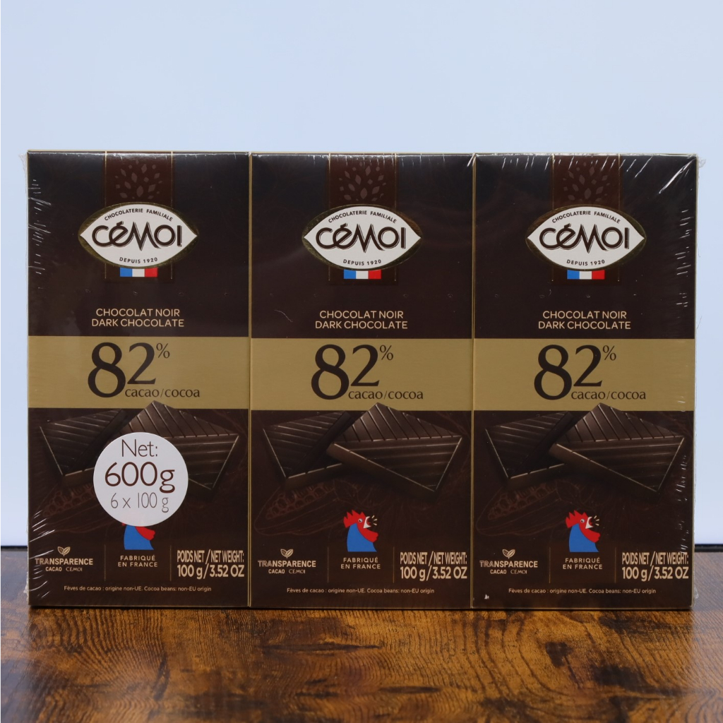 【好市多代購】CÉMOI 82% 黑巧克力 100公克  x6片 -2025.04 | Costco