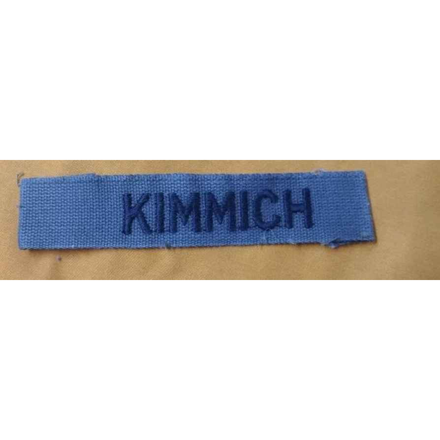 德軍橄欖綠名條~KIMMICH(公發品/後有魔鬼貼)