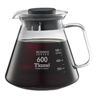 【TIAMO】 耐熱玻璃咖啡花茶壺 通過SGS檢測/HG2297BK(600cc/黑)|Tiamo品牌旗艦館